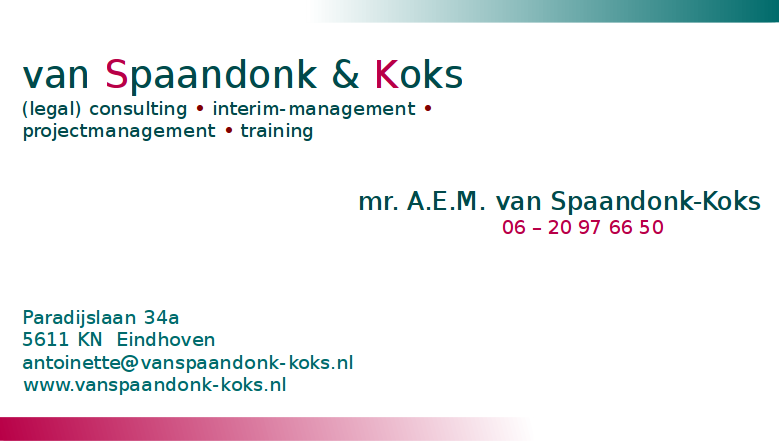 Visitekaartje Antoinette van Spaandonk